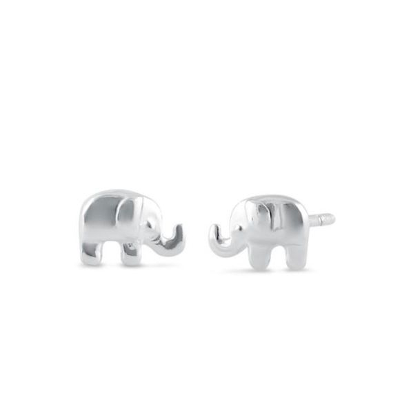 Jewelry - NWT 925 Sterling Silver Tiny Elephant Earrings